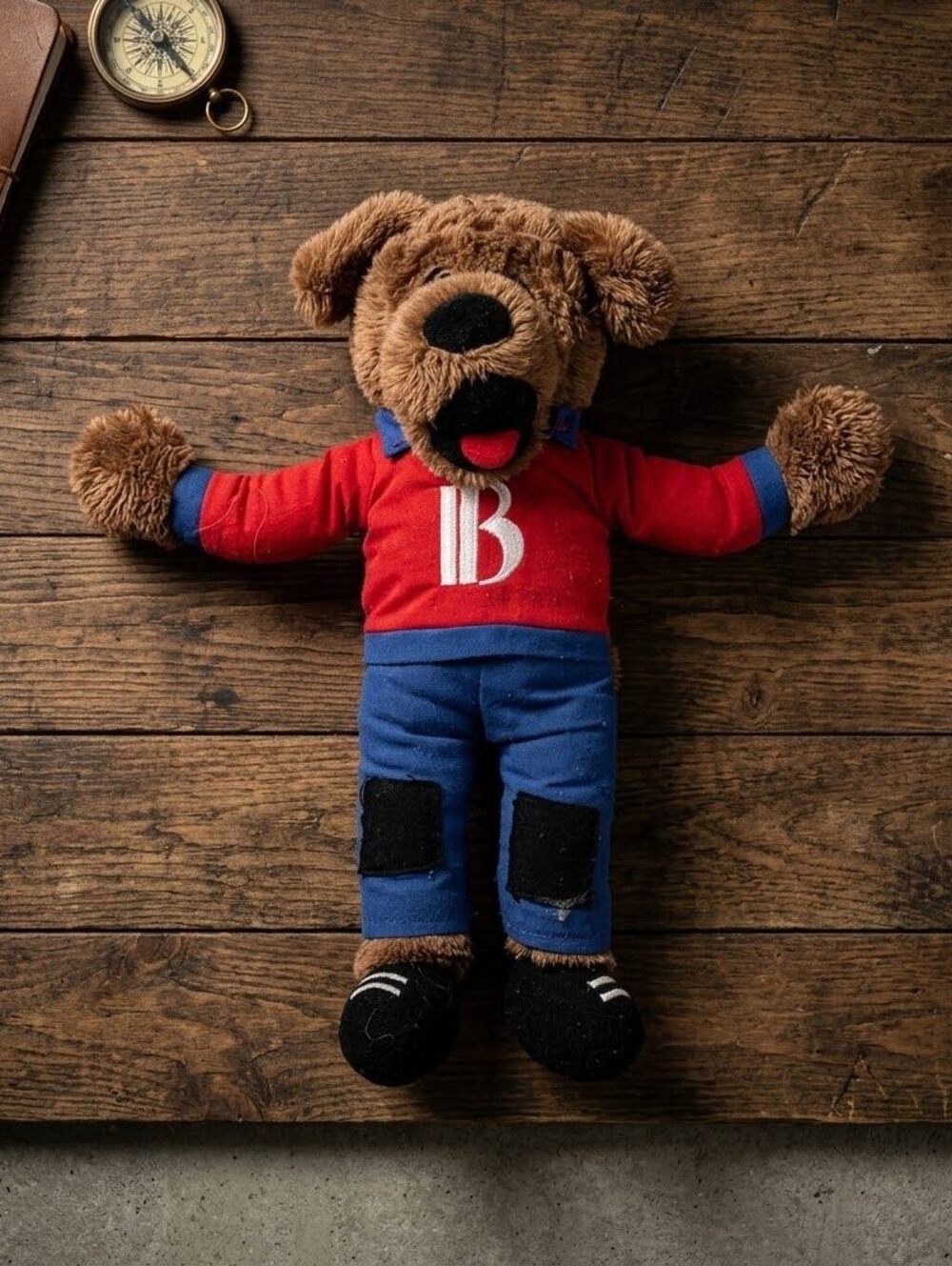 Breckenridge Ski School Bear Plush Souvenir Apres Ski Cabincore Red Sweater